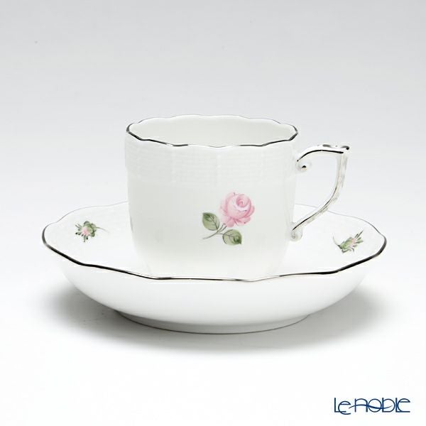 ヘレンド ウィーンのバラ プラチナ 00707-0-00 モカカップ＆ソーサー 150ml