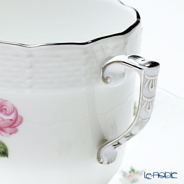 ヘレンド ウィーンのバラ プラチナ 00707-0-00 モカカップ＆ソーサー 150ml