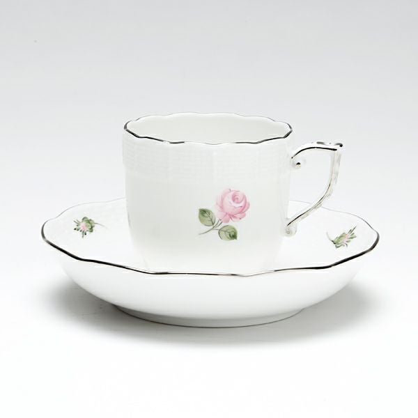ヘレンド ウィーンのバラ プラチナ 00707-0-00 モカカップ＆ソーサー 150ml