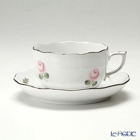 ヘレンド (HEREND) ウィーンのバラ プラチナ VR-PT 00724-0-00 ティーカップ＆ソーサー 200ml