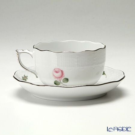 ヘレンド (HEREND) ウィーンのバラ プラチナ VR-PT 00724-0-00 ティーカップ＆ソーサー 200ml