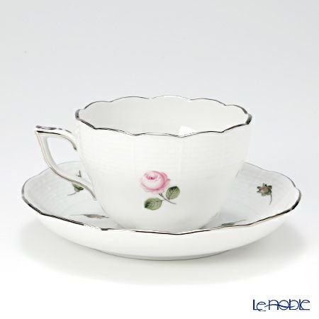 ヘレンド ウィーンのバラ プラチナ 00730-0-00 ティーカップ＆ソーサー（兼用） 200ml
