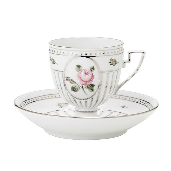 ヘレンド ウィーンのバラ プラチナ VGR-PT アンピールカップ＆ソーサー 04467-0-00