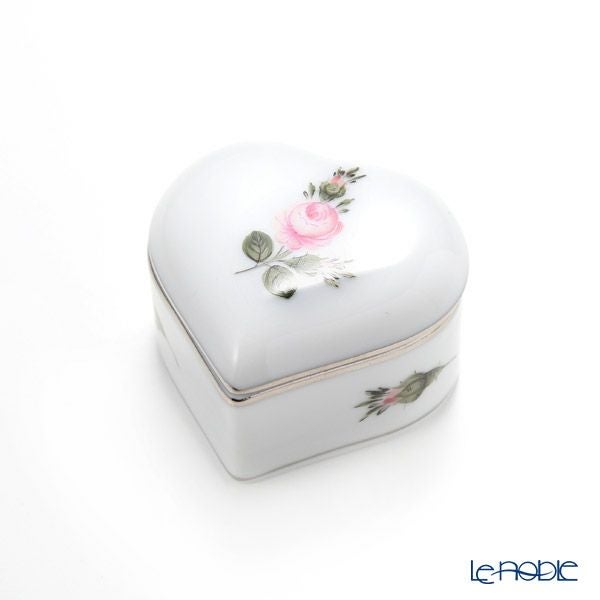 ヘレンド ウィーンのバラ プラチナ VGR-PT 06112-0-00 ハートボックス 5cm