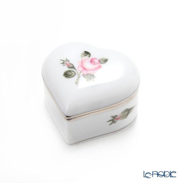 ヘレンド ウィーンのバラ プラチナ VR-PT 06112-0-00 ハートボックス 5cm