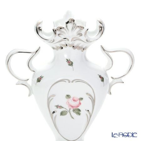 ヘレンド ウィーンのバラ プラチナ 06532-0-00 ベース（両手付） 26cm