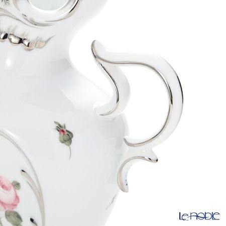 ヘレンド ウィーンのバラ プラチナ 06532-0-00 ベース（両手付） 26cm