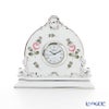 ヘレンド ウィーンのバラ プラチナ 08083-0-00 テーブルクロック 12.5cm