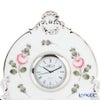 ヘレンド ウィーンのバラ プラチナ 08083-0-00 テーブルクロック 12.5cm