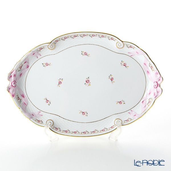 ヘレンド 薔薇の花飾り RGS 00400-0-00 パーティートレイ 38cm