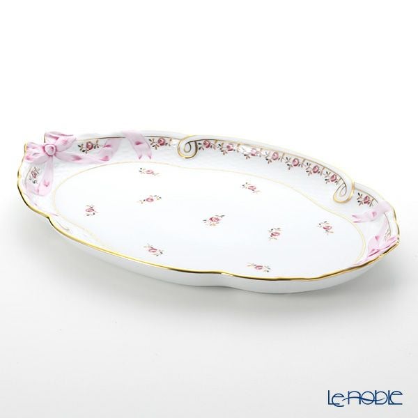 ヘレンド 薔薇の花飾り RGS 00400-0-00 パーティートレイ 38cm