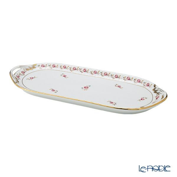 ヘレンド (HEREND) 薔薇の花飾り／ローズガーランド RGS 00436-0-00 サンドイッチトレイ 36cm