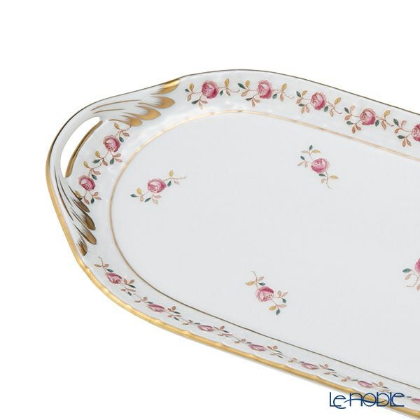 ヘレンド (HEREND) 薔薇の花飾り／ローズガーランド RGS 00436-0-00 サンドイッチトレイ 36cm