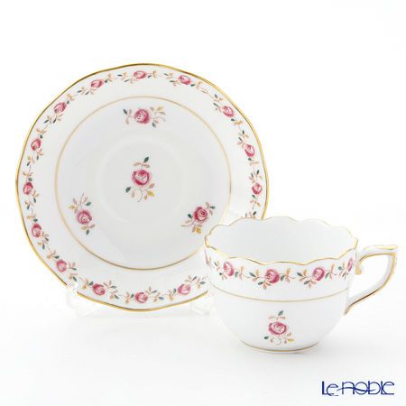 ヘレンド 薔薇の花飾り RGS 00711-0-00 モカカップ＆ソーサー 100ml