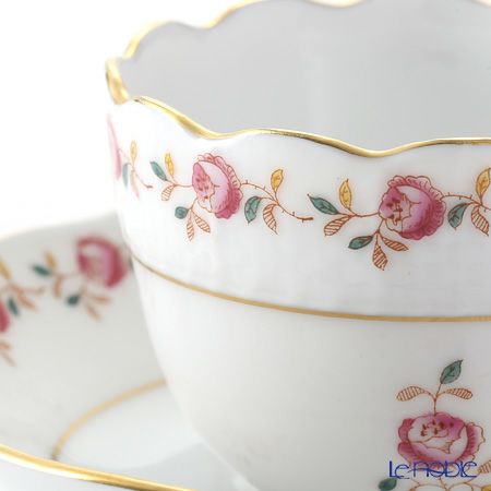 ヘレンド 薔薇の花飾り RGS 00711-0-00 モカカップ＆ソーサー 100ml