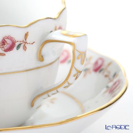 ヘレンド 薔薇の花飾り RGS 00711-0-00 モカカップ＆ソーサー 100ml