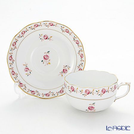 ヘレンド (HEREND) 薔薇の花飾り RGS 00724-0-00 ティーカップ＆ソーサー 200ml
