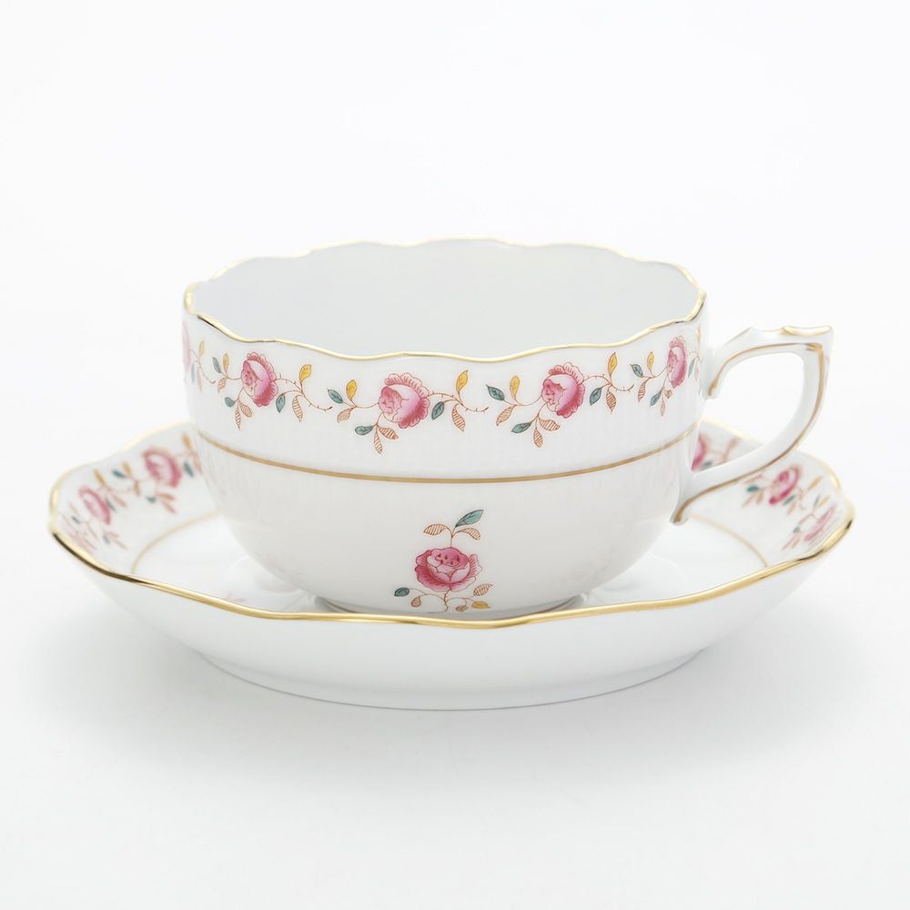 ヘレンド (HEREND) 薔薇の花飾り RGS 00724-0-00 ティーカップ＆ソーサー 200ml