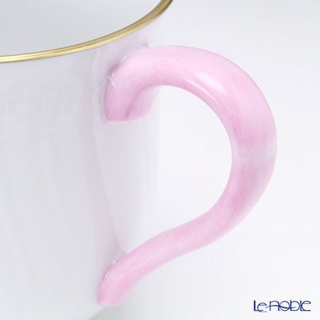 ヘレンド ヴィクトリア・花と蝶 ピンク LVFP 01739-0-00 ミッドマグ 200ml