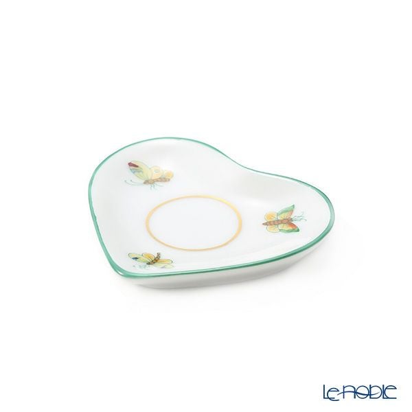ヘレンド 蝶 PH-9 07675-0-00 ミニトレイ ハート型 グリーン