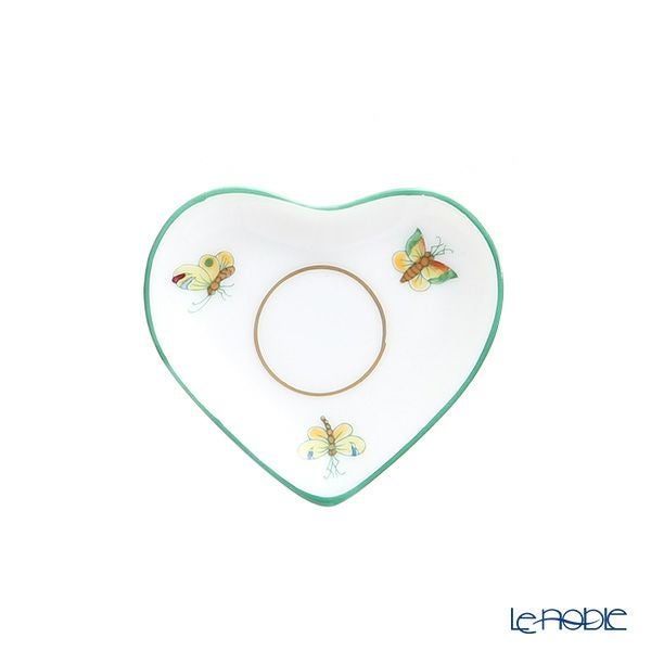 ヘレンド 蝶 PH-9 07675-0-00 ミニトレイ ハート型 グリーン