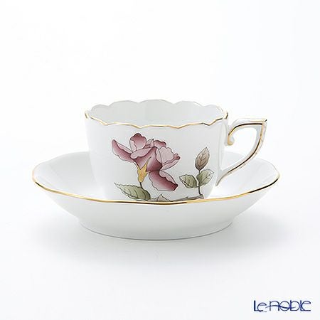 ヘレンド ヴィクトリア・グランデ VICTMC10 00711-0-00 モカカップ＆ソーサー 100ml ピンク／ハイビスカス