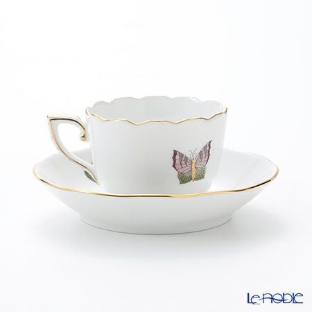 ヘレンド ヴィクトリア・グランデ VICTMC10 00711-0-00 モカカップ＆ソーサー 100ml ピンク／ハイビスカス