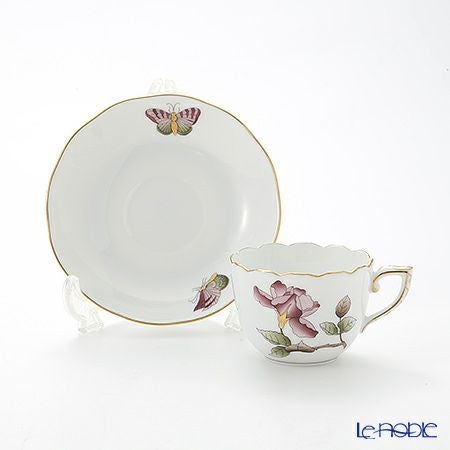 ヘレンド ヴィクトリア・グランデ VICTMC10 00711-0-00 モカカップ＆ソーサー 100ml ピンク／ハイビスカス