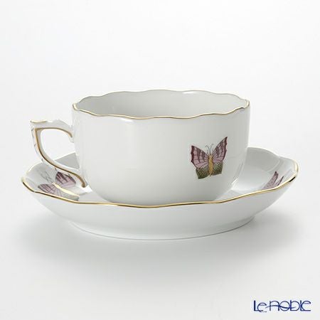 ヘレンド ヴィクトリア・グランデ VICTMC10 20724-0-00 ティーカップ＆ソーサー 200ml ピンク（ハイビスカス）