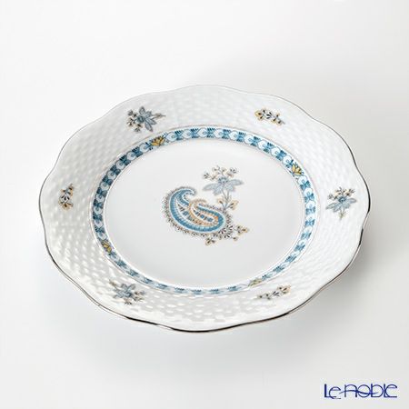 ヘレンド ペイズリー ターコイズ プラチナ BUTTQ-PT 00517-0-00 プレート 19cm