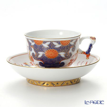 ヘレンド シノワズリ（中国趣味）ROC 岩牡丹 03364-0-21 マンダリン ラージカップ＆ソーサー