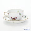 ヘレンド (HEREND) ヴィクトリア・花と蝶 LVF-1 0724-0-00 ティーカップ＆ソーサー 200ml