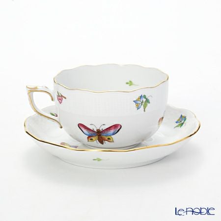 ヘレンド (HEREND) ヴィクトリア・花と蝶 LVF-1 0724-0-00 ティーカップ＆ソーサー 200ml