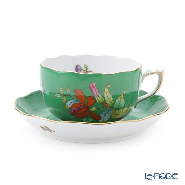 ヘレンド 緑のヴィクトリア VE-FV 00724-0-00 ティーカップ＆ソーサー 200ml