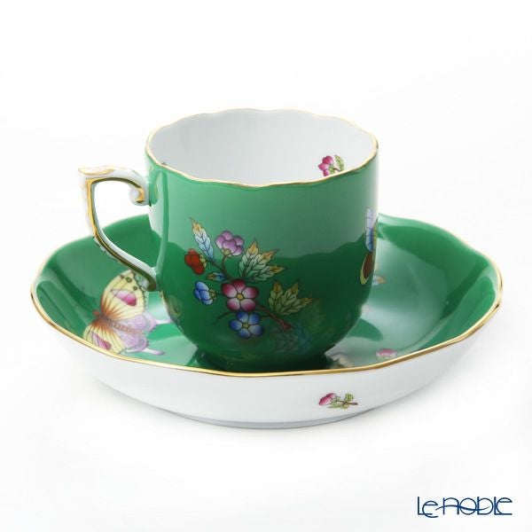 ヘレンド 緑のヴィクトリア VE-FV 20707-0-00 モカカップ＆ソーサー 150ml