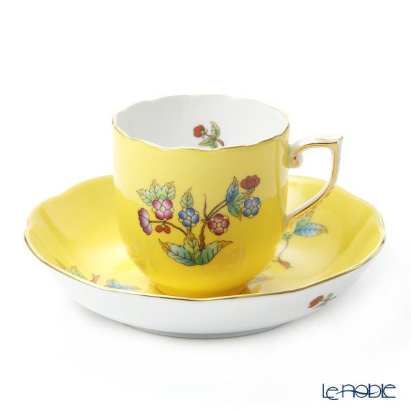 ヘレンド 黄のヴィクトリア VE-FJ 20707-0-00 モカカップ＆ソーサー 150ml