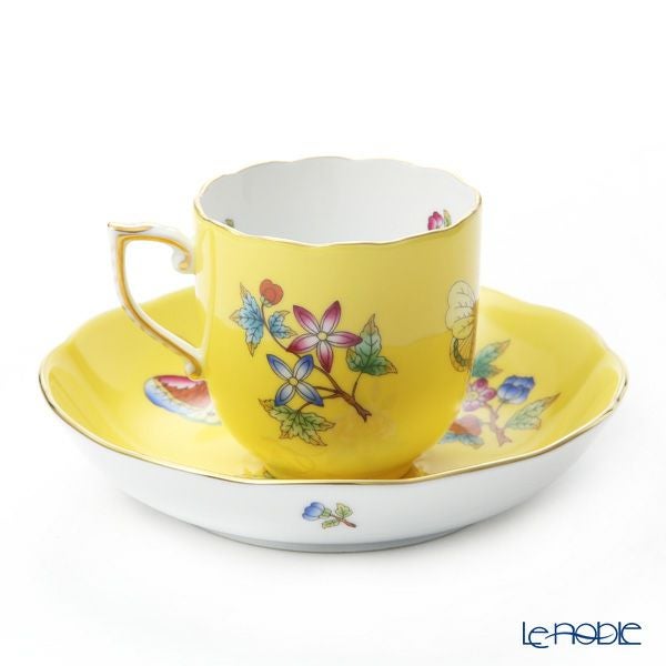 ヘレンド 黄のヴィクトリア VE-FJ 20707-0-00 モカカップ＆ソーサー 150ml