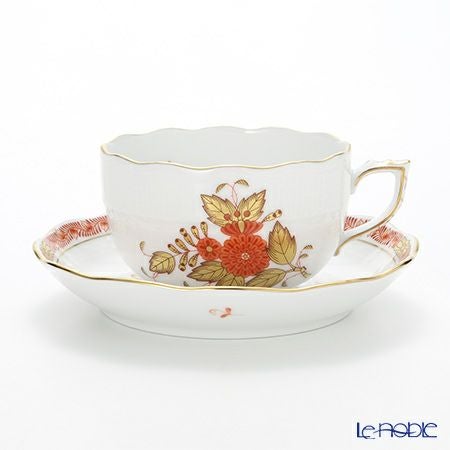 ヘレンド アポニーパーシモン（柿色）ゴールド 00724-0-00 ティーカップ＆ソーサー 200ml