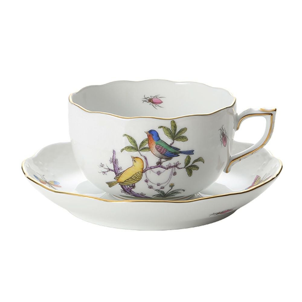 ヘレンド (HEREND) ロスチャイルドバード 多彩色 ROM-6 00724-0-00／724 ティーカップ＆ソーサー 200ml
