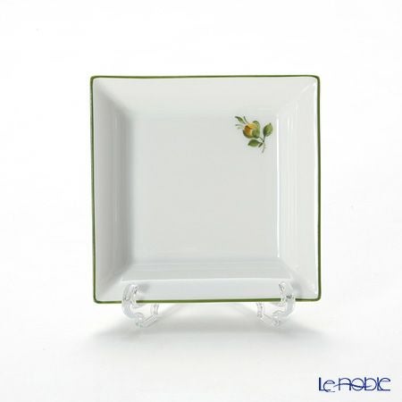 アウガルテン（AUGARTEN） プティットフルール（7096D） グリーン スクエアディッシュ 8×8cm（867）