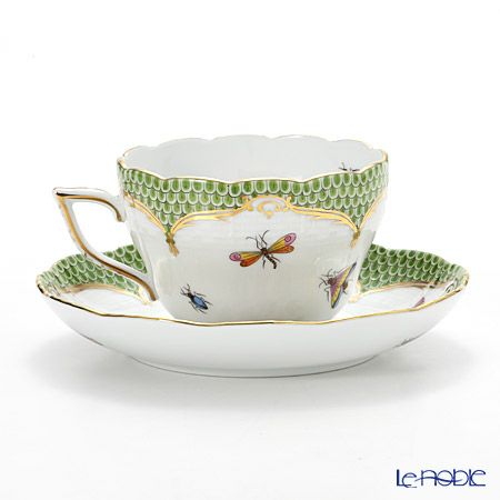 ヘレンド ロスチャイルドバード グリーンスケール ROEV-4 00730-0-00 ティーカップ＆ソーサー（兼用） 200ml