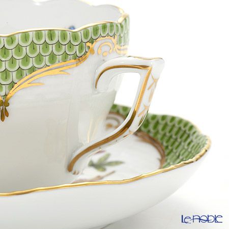 ヘレンド ロスチャイルドバード グリーンスケール ROEV-4 00730-0-00 ティーカップ＆ソーサー（兼用） 200ml