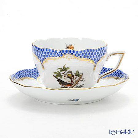 ヘレンド ロスチャイルドバード ブルースケール ROEB-2 00730-0-00 ティーカップ＆ソーサー（兼用） 200ml