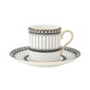 ウェッジウッド（Wedgwood） コロネードブラック コーヒーカップ＆ソーサー ボンド 100ml