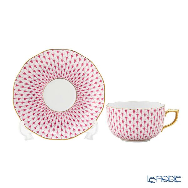 ヘレンド (HEREND) エカイユ ピンク VHP 20724-0-00 ティーカップ＆ソーサー 200ml