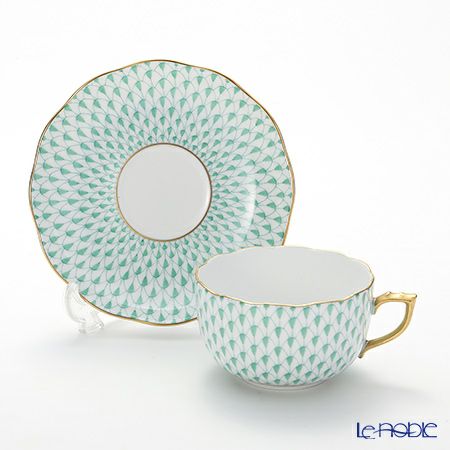 ヘレンド (HEREND) エカイユ グリーン VHV 20724-0-00 ティーカップ＆ソーサー 200ml