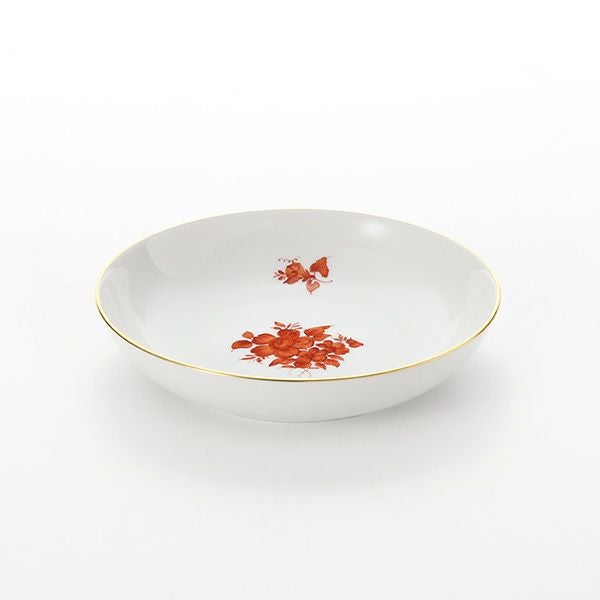 アウガルテン（AUGARTEN） マリアテレジア オレンジ（5098C） 野バラ ラウンドディッシュ 12.5cm（069）