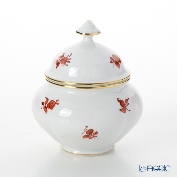 アウガルテン（AUGARTEN） マリアテレジア オレンジ（50982） バラ シュガーボウル250ml（062モーツアルトシェイプ）