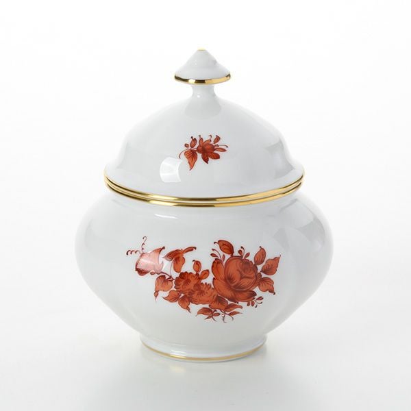 アウガルテン（AUGARTEN） マリアテレジア オレンジ（50982） バラ シュガーボウル250ml（062モーツアルトシェイプ）