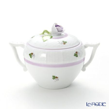 ヘレンド ウィーンのバラ ライラック 00472-0-09 シュガーポット ローズ 200ml